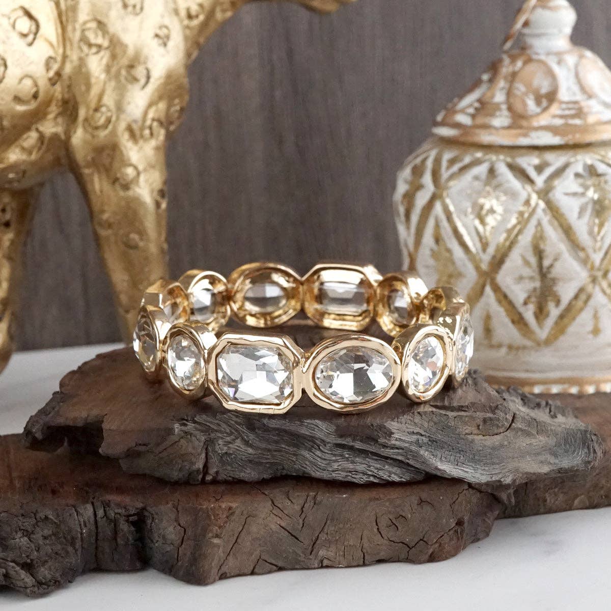 Statement Stretch Gemstone Bracelet - 6 COLOR WAYS