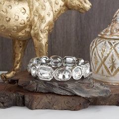 Statement Stretch Gemstone Bracelet - 6 COLOR WAYS