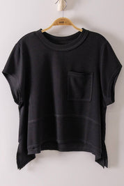 Flared Hem Waffle Knit Casual Top - 2 COLORS!