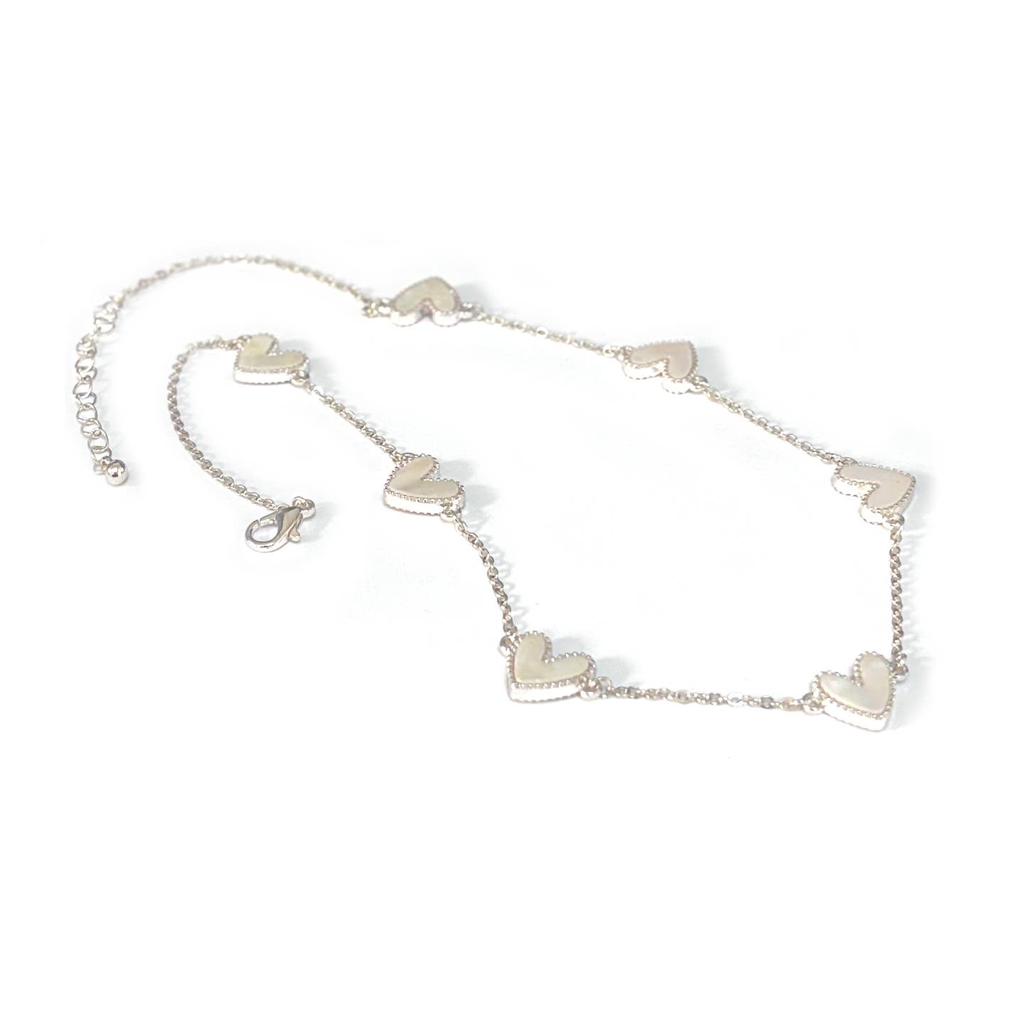 Mother of Pearl Love Heart Necklace - 2 COLORS