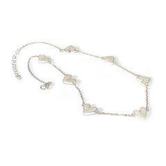 Mother of Pearl Love Heart Necklace - 2 COLORS