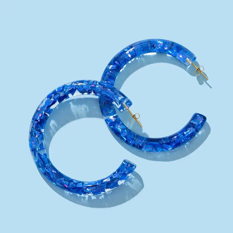 Confetti Hoop Earrings - Assorted Colors