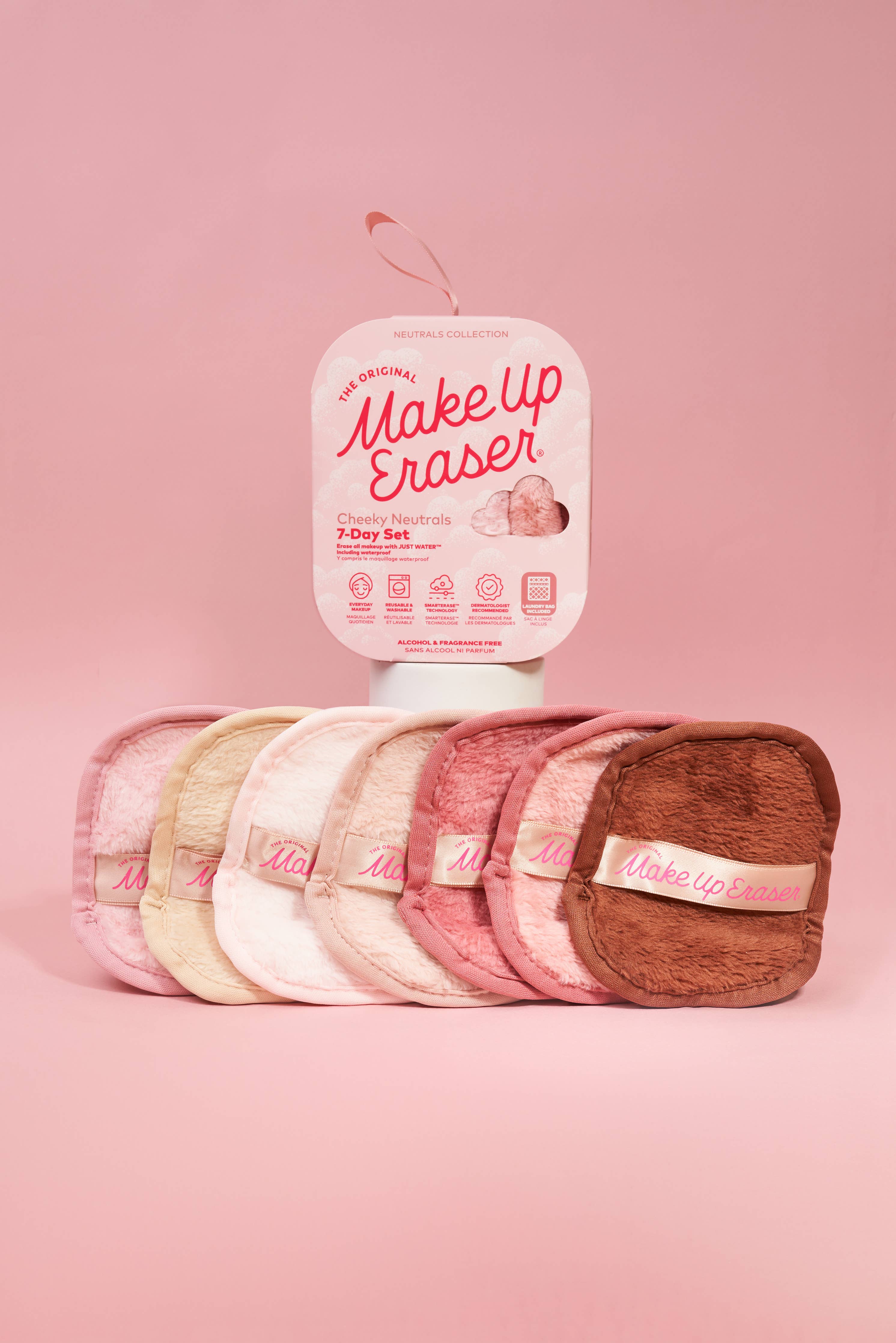 Sweet Cheeks MakeUp Eraser 7-Day Set | Blush/Pink Neutrals