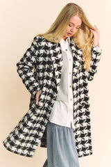 Black & White Tweed Peacoat