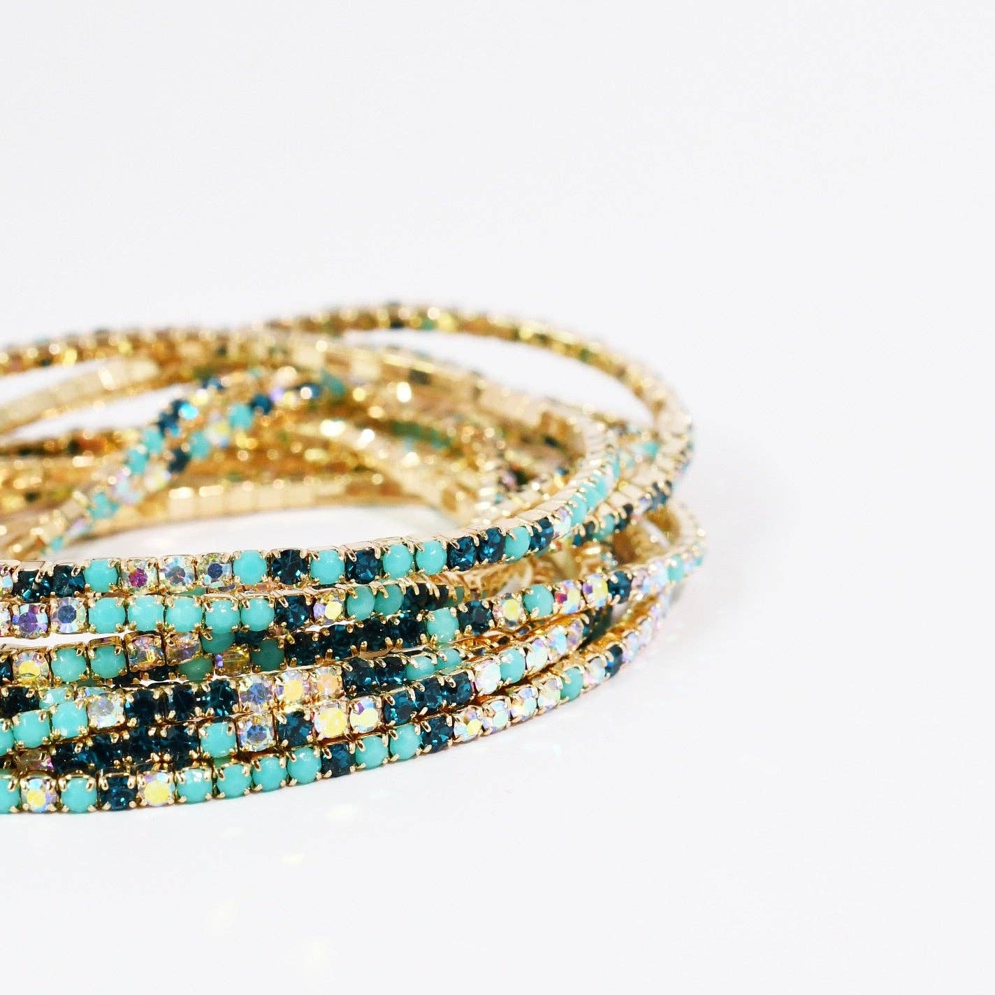 Blues Crystal Bracelet Set