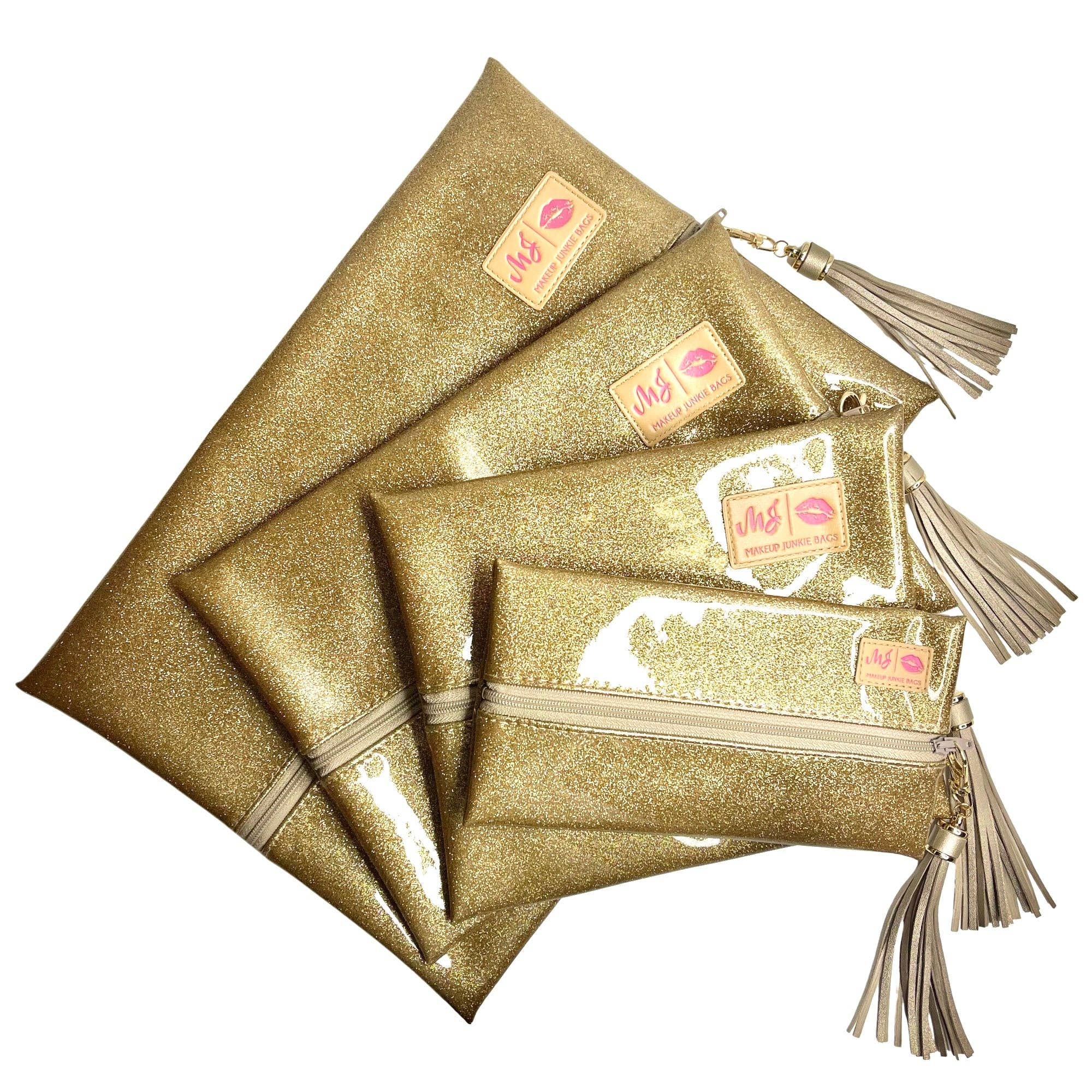 Stardust Gold Makeup Junkie Bag