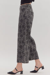 Charcoal Floral Pant