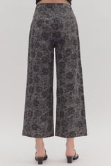 Charcoal Floral Pant