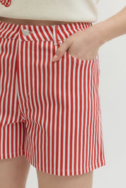 Red & White Striped Shorts