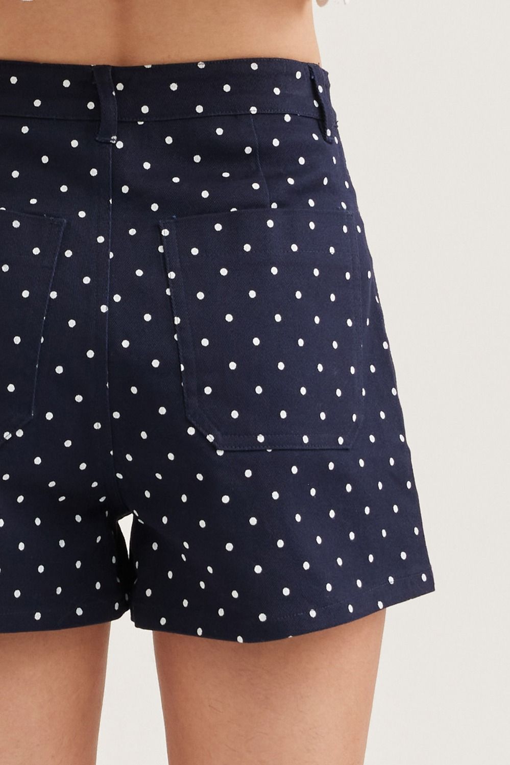 Navy Polka Dot Shorts