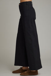 Black Knit Wide Leg Pants