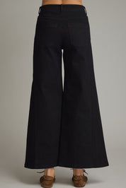 Black Knit Wide Leg Pants