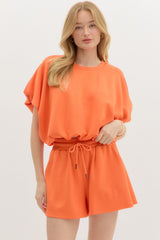 Black Bubble Top Jersey Set