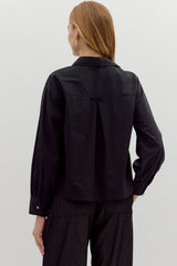 Collared Layering Top w/ Fabulous Details - 2 COLORS