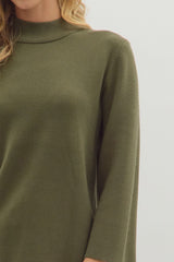 Solid Mock Neck 3/4 Sleeve SOFTEST Top - 2 COLORS