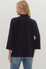 Solid Mock Neck 3/4 Sleeve SOFTEST Top - 2 COLORS