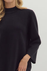 Solid Mock Neck 3/4 Sleeve SOFTEST Top - 2 COLORS