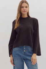 Black Wide Sleeve Top