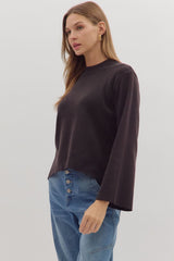 Black Wide Sleeve Top