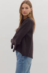Black Wide Sleeve Top