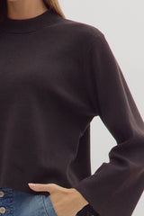 Black Wide Sleeve Top