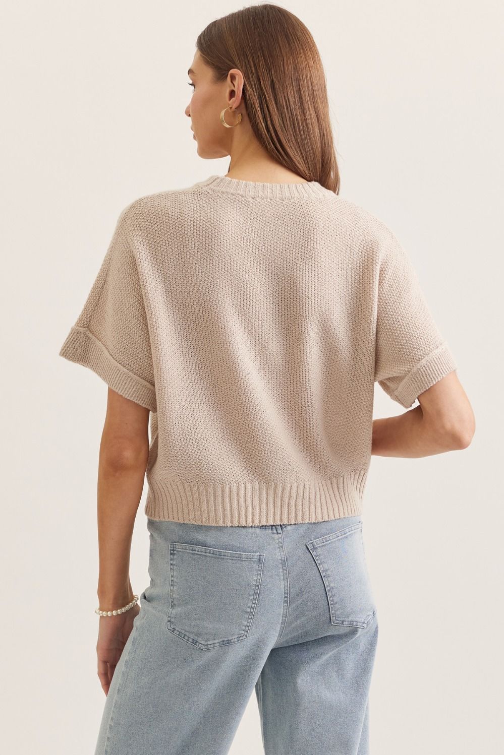 Oatmeal Knit Top