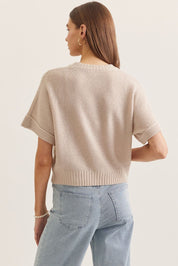 Oatmeal Knit Top