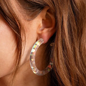 Confetti Hoop Earrings - Assorted Colors