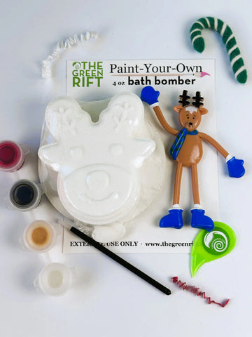 Reindeer Bath Bomb (Paint-Your-Own)