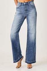High Rise Wide Leg Straight Jeans