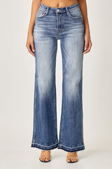High Rise Wide Leg Straight Jeans