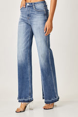 High Rise Wide Leg Straight Jeans