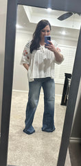 High Rise Wide Leg Straight Jeans