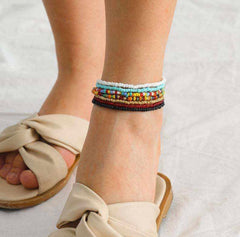 Beaded Stretch Ankle Bracelets